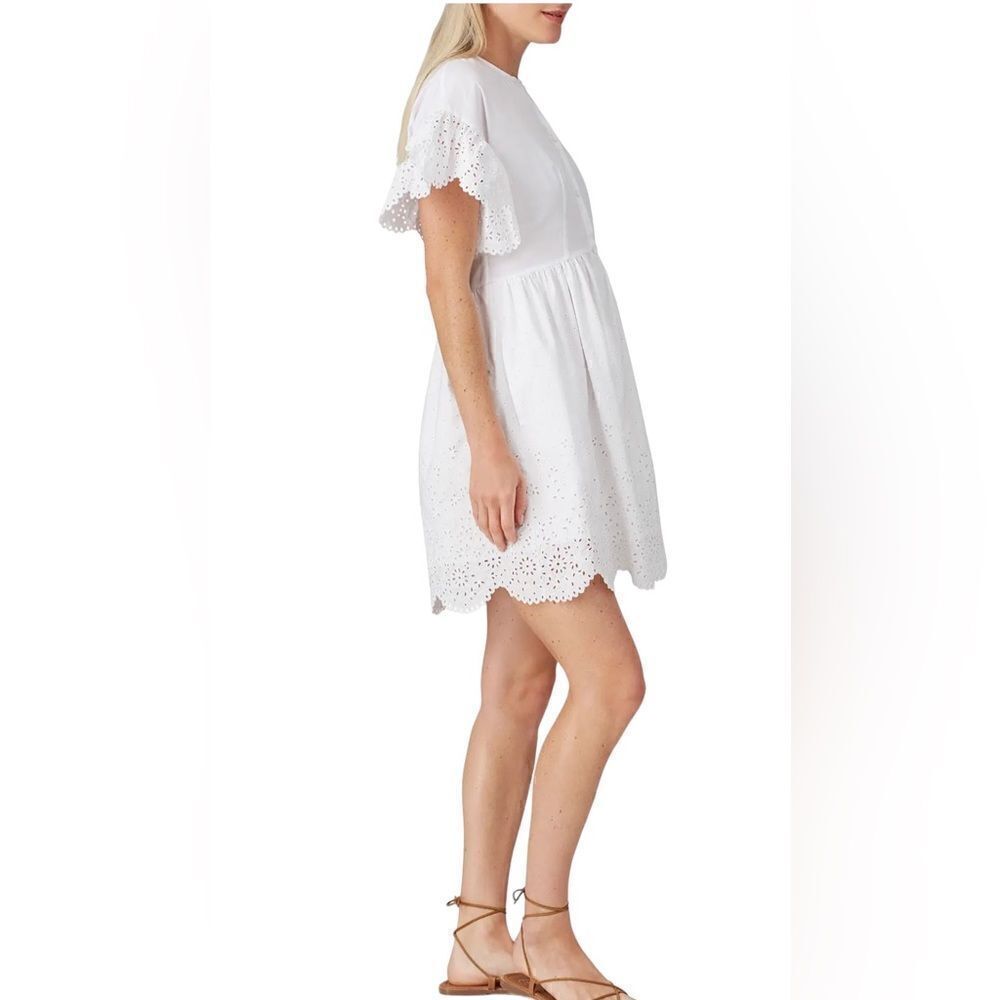 Rebecca Taylor La Vie Short Sleeve Eyelet Dress Size Medium - Picture 2 of 10